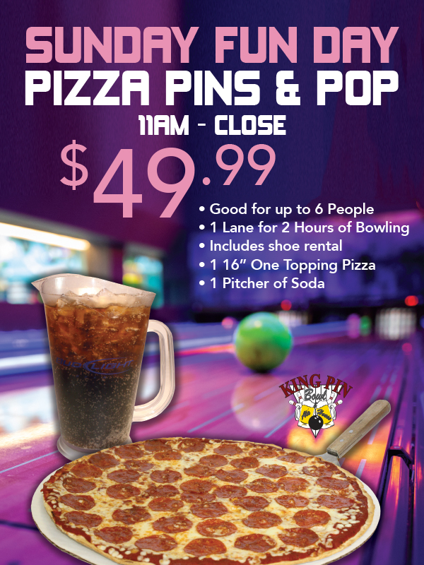Sunday Fun Day Pizza Pins & Pop