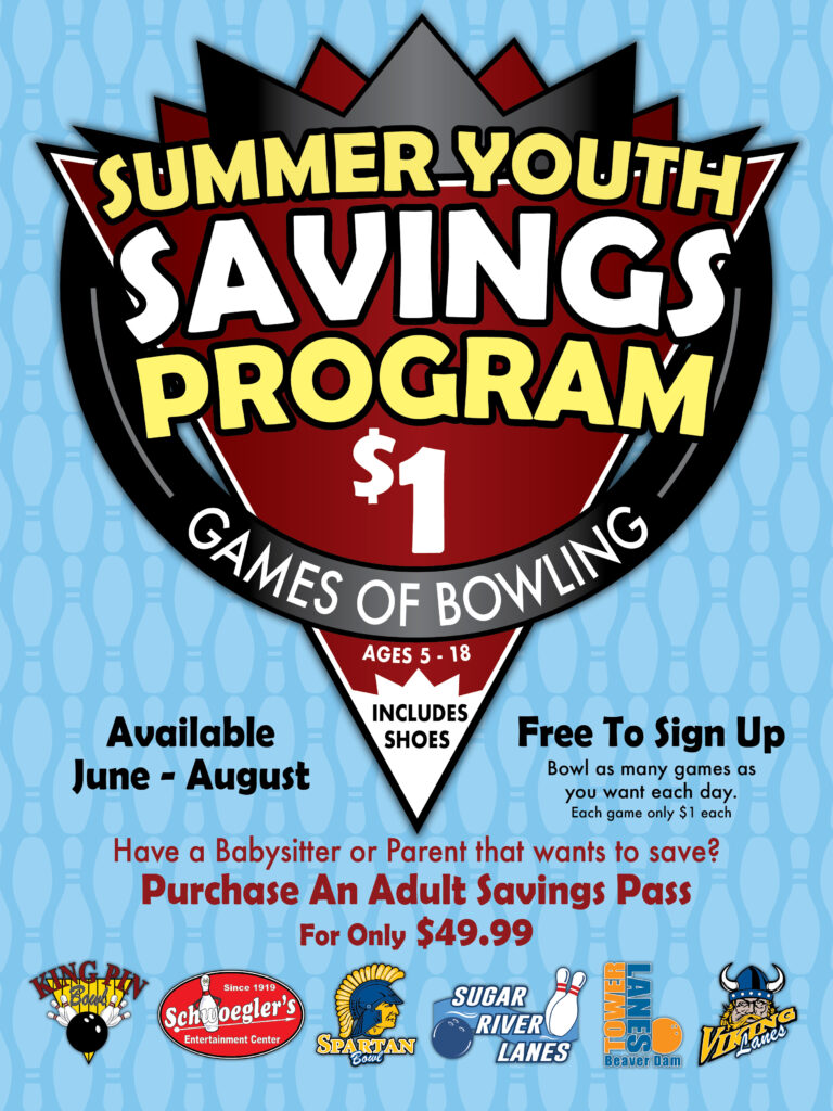 Summer Youth Savings Program $1 Games of Bowling
